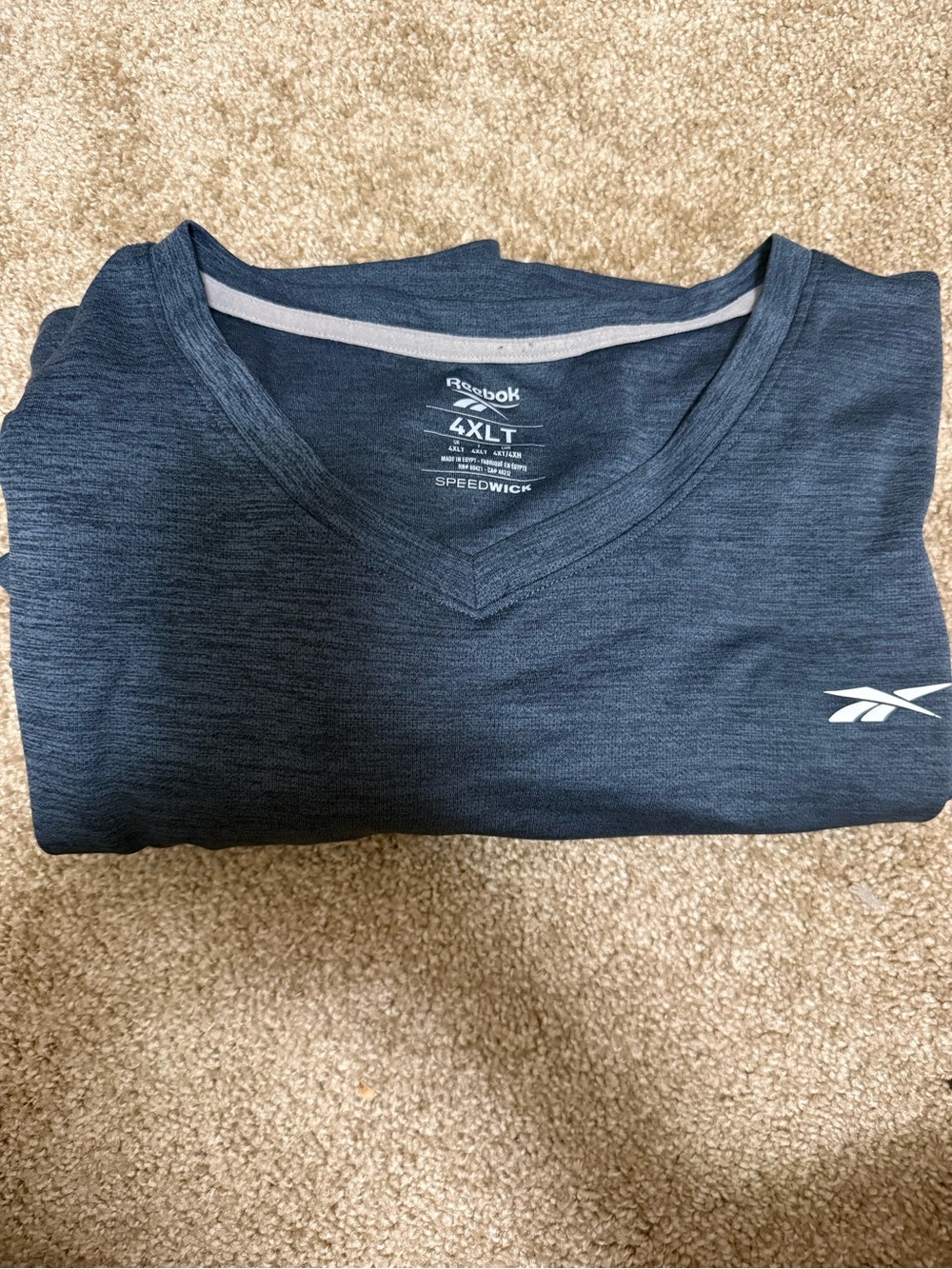 Reebok Men’s Dark Blue V-Neck Speedwick